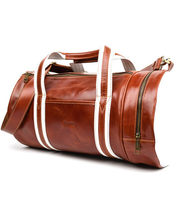 Спортивна шкіряна сумка люкс класу TARWA GBal-5565-4lx коньячна картинка, зображення, фото