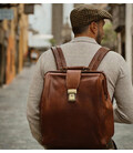 Шкіряний рюкзак - A Brief Story of Time - Коньячно-коричневий матовий колір - Time Resistance 5208801 картинка, зображення, фото