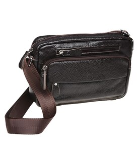 Мужская кожаная сумка через плечо Keizer K1010-brown фото, картинка, изображение