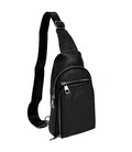 Мужской кожаный черный слинг Tiding Bag A25F-250117A фото, картинка, изображение