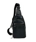 Мужской кожаный черный слинг Tiding Bag A25F-250117A фото, картинка, изображение