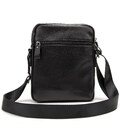 Мессенджер кожанный черный Tiding Bag 8713A фото, картинка, изображение