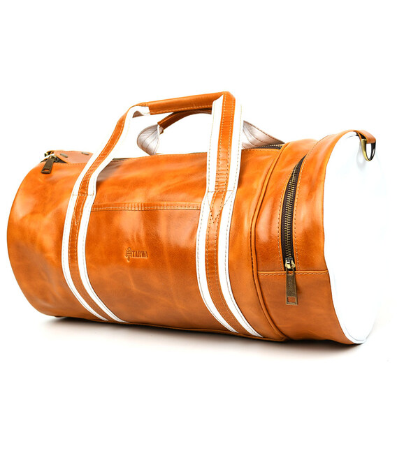 Спортивна шкіряна сумка люкс класу TARWA GYalc-5565-4lx помаранчева картинка, зображення, фото