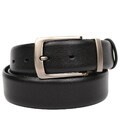 Ремінь зі шкіри оленя 35мм чорний класична пряжка Sergio Torri ST2027D картинка, зображення, фото
