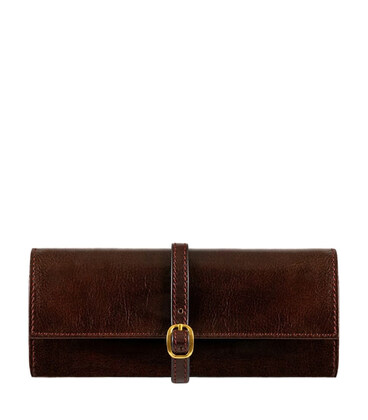 Шкіряний жіночий дорожній футляр для ювелірних виробів - Madame Bovary - Коричневий колір - Time Resistance 5240601 картинка, зо