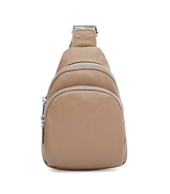 Женский кожаный рюкзак через плечо Borsa Leather K15-606be-beige фото, картинка, изображение