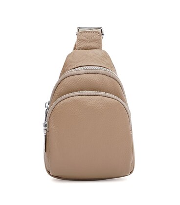 Женский кожаный рюкзак через плечо Borsa Leather K15-606be-beige фото, картинка, изображение