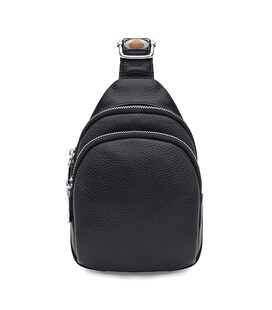 Женский кожаный рюкзак через плечо Borsa Leather K15-606bl-black фото, картинка, изображение