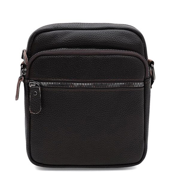 Чоловіча шкіряна сумка Borsa Leather K19803-1br-brown картинка, зображення, фото