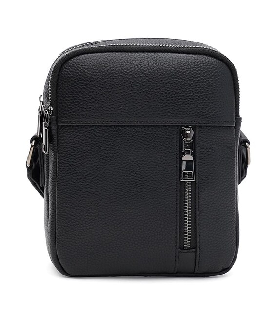 Чоловіча шкіряна сумка Borsa Leather K166370bl-black картинка, зображення, фото