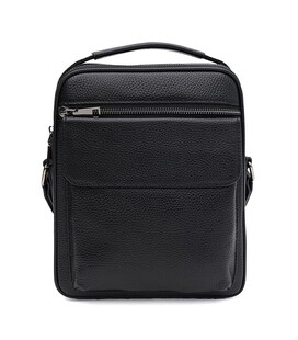 Чоловіча шкіряна сумка Borsa Leather K166393bl-black