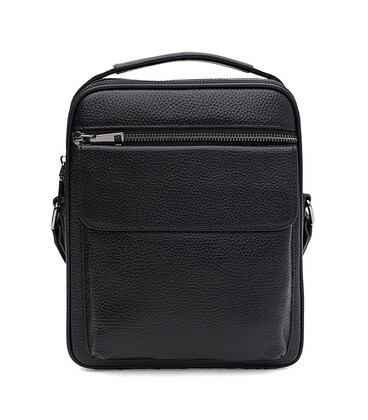 Мужская кожаная сумка Borsa Leather K166393bl-black фото, картинка, изображение