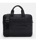 Мужской кожаный портфель Borsa Leather K166458bl-black фото, картинка, изображение