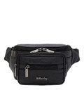 Мужская кожаная сумка на пояс Borsa Leather K1426f-black фото, картинка, изображение