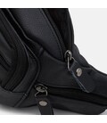 Мужская кожаная сумка на пояс Borsa Leather K1429f-black фото, картинка, изображение