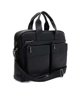 Мужской кожаный портфель Borsa Leather K166451bl-black фото, картинка, изображение