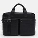 Мужской кожаный портфель Borsa Leather K166451bl-black фото