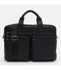 Мужской кожаный портфель Borsa Leather K166451bl-black фото, картинка, изображение