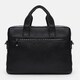 Мужской кожаный портфель Borsa Leather K166451bl-black фото