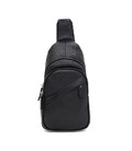 Чоловічий шкіряний рюкзак через плече Borsa Leather K1616D-black картинка, зображення, фото