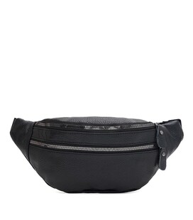 Чоловіча шкіряна поясна сумка Borsa Leather K1018bl-black картинка, зображення, фото