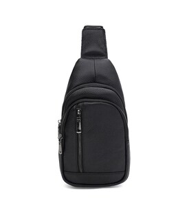 Мужской кожаный рюкзак через плечо Borsa Leather K1620f-black фото, картинка, изображение