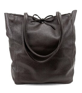 Жіноча шкіряна сумка шоппер шоколадного кольору Firenze Italy F-IT-7622DBM картинка, зображення, фото