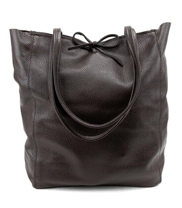 Женская кожаная сумка шоппер шоколадного цвета Firenze Italy F-IT-7622DBM фото, картинка, изображение