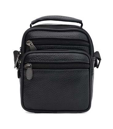 Мужская кожаная сумка Borsa Leather K16685-1bl-black фото, картинка, изображение