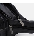 Чоловіча шкіряна сумка на пояс Borsa Leather K1428f-black картинка, зображення, фото