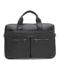 Мужская кожаная сумка Borsa Leather k19006bl-black фото, картинка, изображение