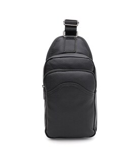 Чоловічий шкіряний рюкзак через плече Borsa Leather K1a1003bl-black картинка, зображення, фото