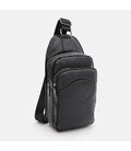 Чоловічий шкіряний рюкзак через плече Borsa Leather K1a1003bl-black картинка, зображення, фото