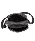 Шкіряний компактний чоловічий месенджер чорний Tiding Bag M56-0080A картинка, зображення, фото