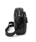 Шкіряний компактний чоловічий месенджер чорний Tiding Bag M56-0080A картинка, зображення, фото