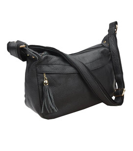 Женская кожаная сумка Borsa Leather 1t300-black