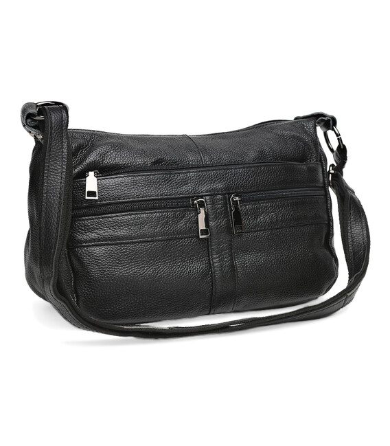 Женская кожаная сумка Borsa Leather K1105-black фото, картинка, изображение