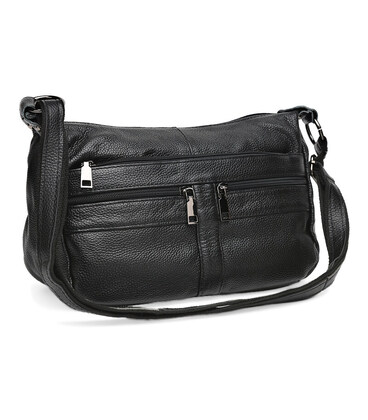 Женская кожаная сумка Borsa Leather K1105-black фото, картинка, изображение