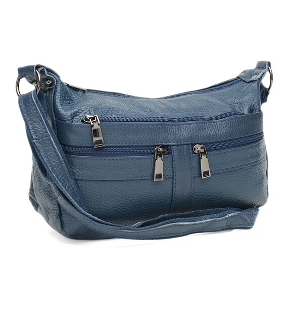 Женская кожаная сумка Keizer k1105-blue фото, картинка, изображение