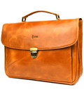 Шкіряний чоловічий портфель на два відділення TARWA GBalc-2067-4lx медовий картинка, зображення, фото