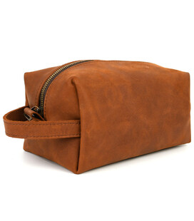 Шкіряний несесер косметичка TARWA RB-8033-4lx коньячний крейзі хорс картинка, зображення, фото