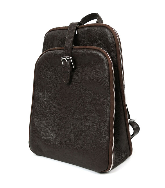 Шкіряний італійський рюкзак Firenze HB03334C кавовий фото, картинка, изображение