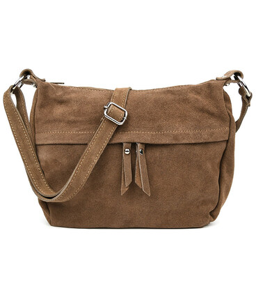 Замшева сумка месенджер Італія Firenze fz382328_taup тауп фото, картинка, изображение