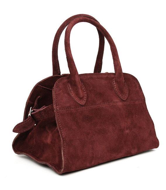 Замшева сумка тоут Італія Firenze fz3752_bordo бордо фото, картинка, изображение