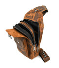 Модний рюкзак слінг на одну шлейку коньячний вінтаж TARWA RY-4007-3md картинка, зображення, фото
