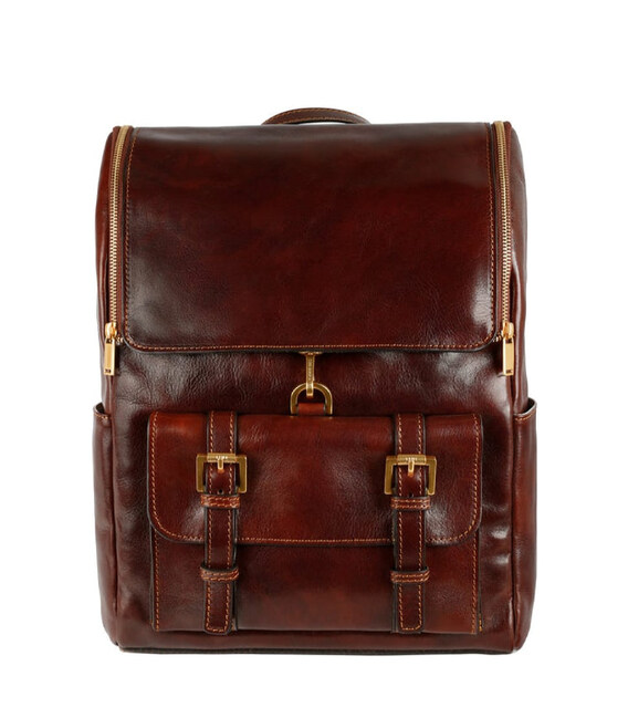 Великий шкіряний рюкзак для жінок - The Odyssey - Коричневий колір - Time Resistance 5214401W фото, картинка, изображение