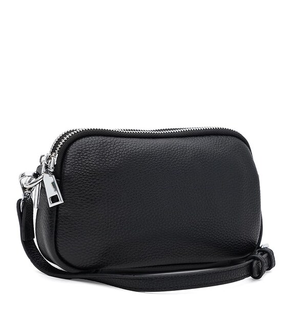 Женская кожаная сумка Borsa Leather K15-605bl-black фото, картинка, изображение