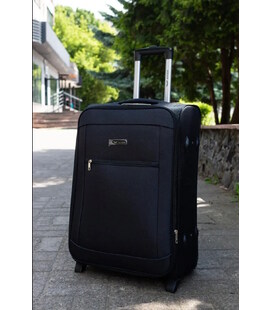 Валіза Wings 1701 велика L чорна 2 колесна картинка, зображення, фото