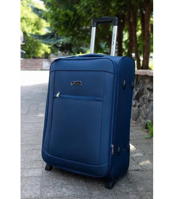 Чемодан Wings 1701 Maxi синий 2 колесный фото, картинка, изображение