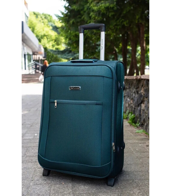 Валіза Wings 1701 велика L зелена 2 колесна картинка, зображення, фото